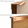 LC LICTOP 472 Inch Gold Curved Edge Finger Pulls 4Pcs 378 Inch Hole Spacing Aluminum Alloy Funiture Pull Back Mount Concealed Handles for Cabinets Cupboard Drawer Dresser Wardrobe