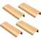 LC LICTOP 472 Inch Gold Curved Edge Finger Pulls 4Pcs 378 Inch Hole Spacing Aluminum Alloy Funiture Pull Back Mount Concealed Handles for Cabinets Cupboard Drawer Dresser Wardrobe