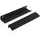 LC LICTOP 59 Inch Black Finger Pulls 10Pcs 5 Inch Hole Spacing Aluminum Alloy Edge Pulls Furniture Handle Back Mount Concealed Handles for Cabinets Cupboard Drawer Dresser Wardrobe