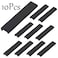 LC LICTOP 59 Inch Black Finger Pulls 10Pcs 5 Inch Hole Spacing Aluminum Alloy Edge Pulls Furniture Handle Back Mount Concealed Handles for Cabinets Cupboard Drawer Dresser Wardrobe