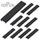 LC LICTOP 59 Inch Black Finger Pulls 10Pcs 5 Inch Hole Spacing Aluminum Alloy Edge Pulls Furniture Handle Back Mount Concealed Handles for Cabinets Cupboard Drawer Dresser Wardrobe