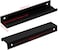 LC LICTOP 59 Inch Black Finger Pulls 10Pcs 5 Inch Hole Spacing Aluminum Alloy Edge Pulls Furniture Handle Back Mount Concealed Handles for Cabinets Cupboard Drawer Dresser Wardrobe