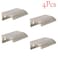LC LICTOP Curved Edge Pull Handles 197 Inch Edge Finger Tab Handle for Caibnets Drawer Closet Door Wardrobe Cupboard 126 Inch Hole Spacing 4 Pcs Nickel Edge Pulls