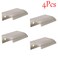 LC LICTOP Curved Edge Pull Handles 197 Inch Edge Finger Tab Handle for Caibnets Drawer Closet Door Wardrobe Cupboard 126 Inch Hole Spacing 4 Pcs Nickel Edge Pulls