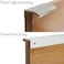 LC LICTOP Curved Edge Pull Handles 197 Inch Edge Finger Tab Handle for Caibnets Drawer Closet Door Wardrobe Cupboard 126 Inch Hole Spacing 4 Pcs Nickel Edge Pulls