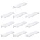 LC LICTOP Curved Edge Pull Handles 59 Inch Edge Finger Tab Handle for Caibnets Drawer Closet Door Wardrobe Cupboard 10 Inch Hole Spacing 10 Pcs White Edge Pulls