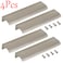 LC LICTOP Curved Edge Pull Handles 59 Inch Edge Finger Tab Handle for Caibnets Drawer Closet Door Wardrobe Cupboard 5 Inch Hole Spacing 4 Pcs Nickel Edge Pulls