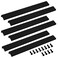 LC LICTOP Edge Pull Handles for Cabinets 118 Inch Aluminum Alloy Finger Tab Pulls Concealed Drawer Handles for Kitchen Dresser Wardrobe 882 Inch Hole Spacing 6Pcs Black Edge Pulls