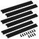 LC LICTOP Edge Pull Handles for Cabinets 118 Inch Aluminum Alloy Finger Tab Pulls Concealed Drawer Handles for Kitchen Dresser Wardrobe 882 Inch Hole Spacing 6Pcs Black Edge Pulls