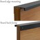 LC LICTOP Edge Pull Handles for Cabinets 1575 Inch Aluminum Alloy Finger Tab Pulls Concealed Drawer Handles for Kitchen Dresser Wardrobe 126 Inch Hole Spacing 2Pcs Black Edge Pulls