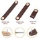 LEREATI 4 Pack Leather Drawer Pulls Orange Cabinet Handles Single Hole Dresser Knobs Cabinet Door Handle Faux Leather Pulls for Dresser Closet Kitchen Cupboard Single Hole Orange