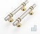 Leulan 10 Pack Kitchen Cabinet Handles Brushed Nickel and Gold Cabinet Pulls 3 Inch Silver Gold Drawer Pulls for Dresser Bathroom Two Tone Kitchen HardwareZinc Alloy Base