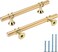 Leulan Kitchen Cabinets Handles Gold Cabinet Pulls Gold Drawer Pulls 3 34 inch Brass Cabinet Pulls 10 Pack Cabinet Hardware