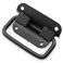 Lind Kitchen 2pcs Metal Pull Handle Boxes Chest Handles Black Stainless Steel Folding Handle Case Trunk Hardware Accessories