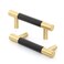 Linkaa 10 Pack 3 Inch Cabinet Handles Gold Drawer Pulls with Black Planting Modern Cabinet Pulls for Kitchen Bathroom CupboardBrass Bar Pulls Kitchen Hardware 3 inch 76 mmSolid Brass