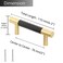 Linkaa 10 Pack 3 Inch Cabinet Handles Gold Drawer Pulls with Black Planting Modern Cabinet Pulls for Kitchen Bathroom CupboardBrass Bar Pulls Kitchen Hardware 3 inch 76 mmSolid Brass