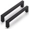 L&amp;lonpa Llonpa 30 Pack 5 Inch Matte Black Cabinet Handles Solid Aluminum Square Drawer Pulls Durable Modern Hardware for Kitchen Bedroom Bathroom Dresser