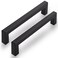 L&amp;lonpa Llonpa 30 Pack 5 Inch Matte Black Cabinet Handles Solid Aluminum Square Drawer Pulls Durable Modern Hardware for Kitchen Bedroom Bathroom Dresser