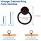 Luomorgo 12 Pcs Matte Black Ring Pull Handle Knobs Modern Dresser Drawer Pulls for Kitchen Cabinet Cupboard Chest Metal Drawer Drop Ring Pulls
