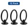 Luomorgo 12 Pcs Matte Black Ring Pull Handle Knobs Modern Dresser Drawer Pulls for Kitchen Cabinet Cupboard Chest Metal Drawer Drop Ring Pulls
