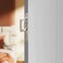 LWZH Brushed Nickel Pocket Door Edge Pull with Push Automatic Bounce SwitchSliding Door Pull Hardware Flush Hidden HandleSilver