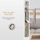 LWZH Brushed Nickel Pocket Door Edge Pull with Push Automatic Bounce SwitchSliding Door Pull Hardware Flush Hidden HandleSilver
