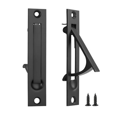 Malimali 2 Pack Matte Black Modern Edge Pull Pocket Door Hardware Recessed Sliding Door Pulls 39x08x16 inches