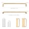 Malimali 5 Pack 712 Inch Brushed Brass Kitchen Cabinet Handles Wardrobes Pulls Gold Antique Dresser Drawer Pulls Farmhouse Kitchen Hardware for Cabinets Cupboard Closet