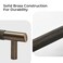 MATOOYA Antique Brass Drawer Handles Solid Brass Cabinet Pulls Knurled Cabinet Pull for Bathroom Bedroom Kitchen 2 200mm787in