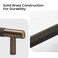 MATOOYA Antique Brass Drawer Handles Solid Brass Cabinet Pulls Knurled Cabinet Pull for Bathroom Bedroom Kitchen 2 200mm787in
