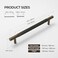 MATOOYA Antique Brass Drawer Handles Solid Brass Cabinet Pulls Knurled Cabinet Pull for Bathroom Bedroom Kitchen 2 200mm787in