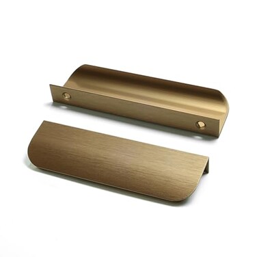 MATOOYA Finger Edge Pulls for Cabinets Hidden Drawer Pulls Flat Cabinet Pulls for Easy Installation Cabinet Handles Modern Aluminum Alloy Kitchen Furniture Upgrade2 Bronze 120mm472inch