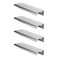 Mcredy Hidden Tab Pull Handles4 PCS 472 Inch Overall Length Brushed Nickel Finger Edge Pulls Concealed Tab Pulls Kitchen Cabinet Drawers Pulls378 Inch Center to Center
