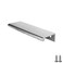 Mcredy Hidden Tab Pull Handles4 PCS 472 Inch Overall Length Brushed Nickel Finger Edge Pulls Concealed Tab Pulls Kitchen Cabinet Drawers Pulls378 Inch Center to Center