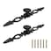 Meprotal 2Pcs Vintage Antique Black Cabinet Pull 7Inch Dresser Door Drawer Pull Handles Furniture Handle with Screws 128mm5 Hole Distance