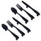 Meprotal 6pcs Zinc Alloy Creative Cabinet Knobs Spoon Knives Forks Drawer Pulls Handle for Cupboards Drawers Cabinets 3Inch Hole Center Black
