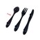 Meprotal 6pcs Zinc Alloy Creative Cabinet Knobs Spoon Knives Forks Drawer Pulls Handle for Cupboards Drawers Cabinets 3Inch Hole Center Black