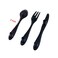 Meprotal 6pcs Zinc Alloy Creative Cabinet Knobs Spoon Knives Forks Drawer Pulls Handle for Cupboards Drawers Cabinets 3Inch Hole Center Black