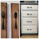 Meprotal 6pcs Zinc Alloy Creative Cabinet Knobs Spoon Knives Forks Drawer Pulls Handle for Cupboards Drawers Cabinets 3Inch Hole Center Black