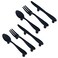 Meprotal 6pcs Zinc Alloy Creative Cabinet Knobs Spoon Knives Forks Drawer Pulls Handle for Cupboards Drawers Cabinets 3Inch Hole Center Black
