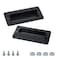 Mewutal 2pcs Concealed Recessed Pull Handles 4 x 2 Inch Zinc Alloy Square Flush Hidden Handle for Sliding Doors Drawers Cupboard Tatami 96mm Hole Distance Matte Black
