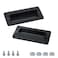 Mewutal 2pcs Concealed Recessed Pull Handles 4 x 2 Inch Zinc Alloy Square Flush Hidden Handle for Sliding Doors Drawers Cupboard Tatami 96mm Hole Distance Matte Black