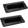 Mewutal 2pcs Concealed Recessed Pull Handles 4 x 2 Inch Zinc Alloy Square Flush Hidden Handle for Sliding Doors Drawers Cupboard Tatami 96mm Hole Distance Matte Black