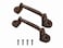Midwest Craft House Cast Iron Handles Drawer Pulls Rustic Brown Color 5 12 Long for Kitchen Cabinets Furniture Cupboards Drilled Hole Spacing 4 14 Set of 2