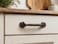 Midwest Craft House Cast Iron Handles Drawer Pulls Rustic Brown Color 5 12 Long for Kitchen Cabinets Furniture Cupboards Drilled Hole Spacing 4 14 Set of 2