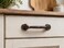 Midwest Craft House Cast Iron Handles Drawer Pulls Rustic Brown Color 5 12 Long for Kitchen Cabinets Furniture Cupboards Drilled Hole Spacing 4 14 Set of 2