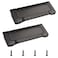 MOROBOR 2pcs Pocket Doors Drawer Handle Flush Pull Hidden Concealed Furniture Handle with Screws Zinc Alloy Knobs for Cabinets Closets Drawers Hole Center 96mm Matte Black