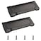 MOROBOR 2pcs Pocket Doors Drawer Handle Flush Pull Hidden Concealed Furniture Handle with Screws Zinc Alloy Knobs for Cabinets Closets Drawers Hole Center 96mm Matte Black
