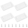 MOROBOR 4 Pack White Flush Hidden Pull Handles Zinc Alloy Cabinet Handle Drawer Handle Kitchen Cabinet Handle Closet Handle Furniture Decoration Handle Hardware