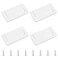 MOROBOR 4 Pack White Flush Hidden Pull Handles Zinc Alloy Cabinet Handle Drawer Handle Kitchen Cabinet Handle Closet Handle Furniture Decoration Handle Hardware